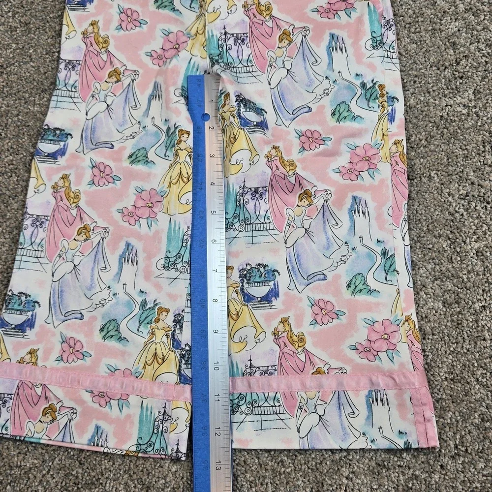 Vintage Disney Store Princess Pants Girls Size 6 Castle  Floral Wide Leg